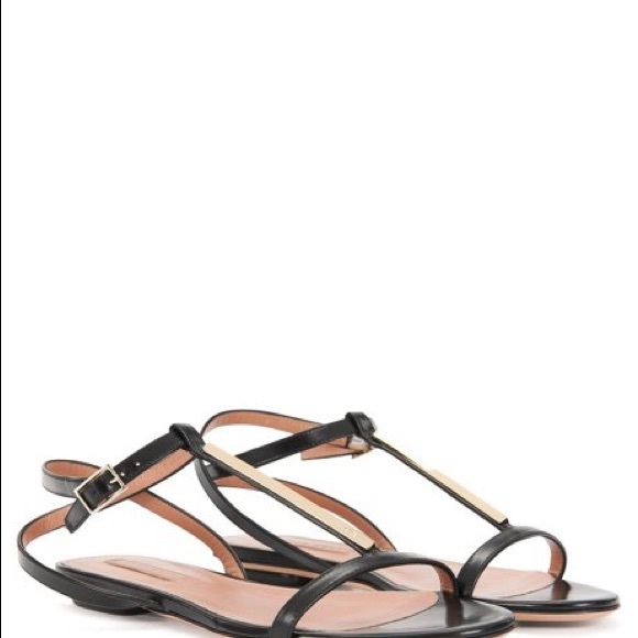 Hugo Boss Staple Sandal T-Strap Sandal flats SZ 8 - Picture 2 of 8